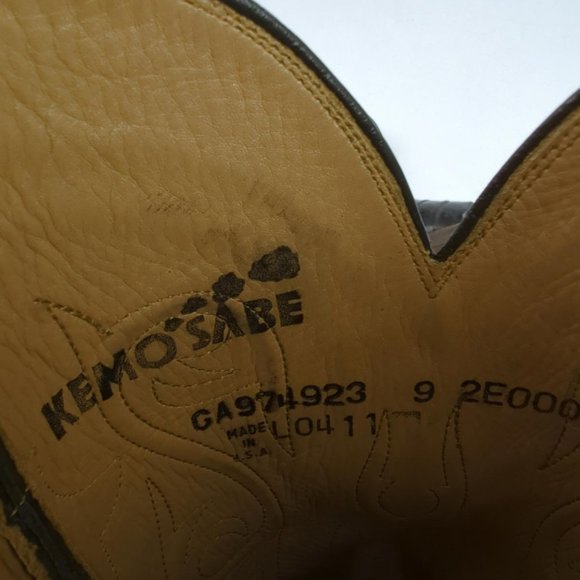 [SOLD] RARE LUCCHESE CLASSICS x KEMOSABE Sz 9 ALLIGATOR BELLY BOOTS Brown - Picture 8 of 9